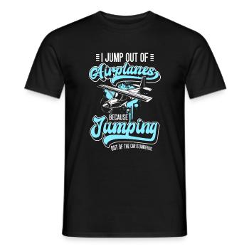 Fallschirmspringer Adrenalin Fliegen Base Jump - Männer T-Shirt - Schwarz - Vorne - AI Model Male 178 light (178cm)