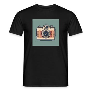 Appareil photo vintage #1 - T-shirt homme - noir - Devant - AI Model Male 178 light (178cm)