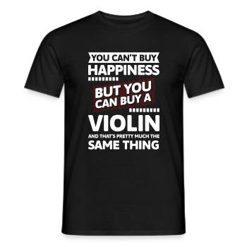 Performance du violoniste - T-shirt homme - noir - Devant - AI Model Male 178 light (178cm)