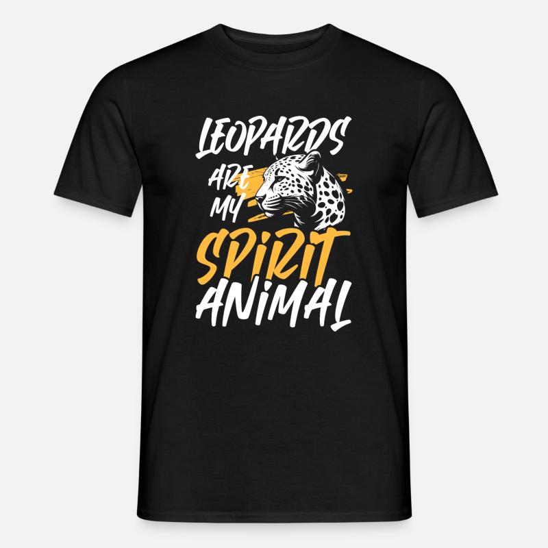 Leopard Raubkatze Raubtier - Männer T-Shirt - Schwarz