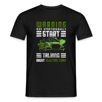Electricity Electromobility Innovation Modern - Men's T-Shirt - black - Front - AI Model Male 178 light (178cm)