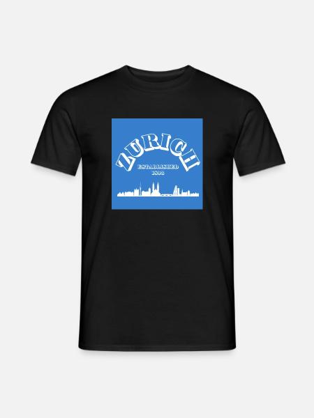 ZURICH - Männer T-Shirt - Schwarz