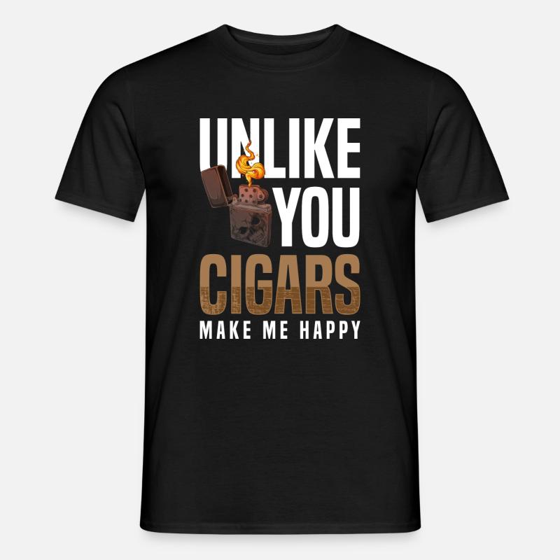 Raucher Tabak Qualm - Männer T-Shirt - Schwarz