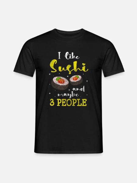 Sushi Meat Kawaii - Men's T-Shirt - black