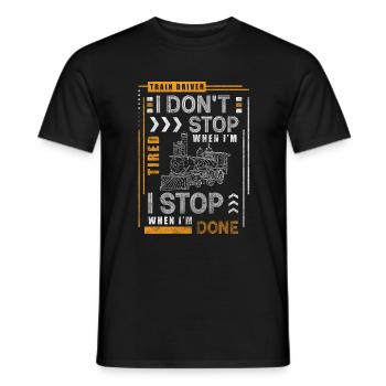 Modellbahn Lokführer Modellbau Sammler - Männer T-Shirt - Schwarz - Vorne - AI Model Male 178 light (178cm)