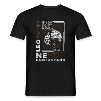 Leopard Animal Animal Welfare Earth - Men's T-Shirt - black - Front - AI Model Male 178 light (178cm)