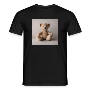Fluffy Bear 100% cuddle power - Men's T-Shirt - black - Front - AI Model Male 178 light (178cm)