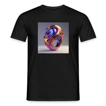 Art Ring - Men's T-Shirt - black - Front - AI Model Male 178 light (178cm)
