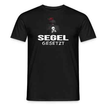 Küsten-Pirat Kapitän moin moin "Segel gesetzt" - Männer T-Shirt - Schwarz - Vorne - AI Model Male 178 light (178cm)