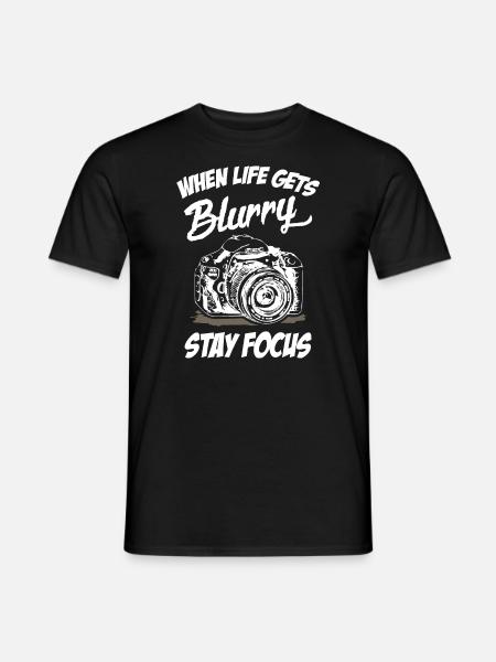 Photographer Stay Focus - Men's T-Shirt - black