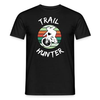 Chasseur de sentiers de VTT - T-shirt homme - noir - Devant - AI Model Male 178 light (178cm)