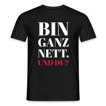 Nett - Männer T-Shirt - Schwarz - Vorne - AI Model Male 178 light (178cm)