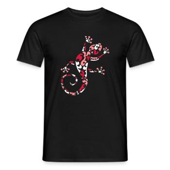 tribal gecko pink and white - Men's T-Shirt - black - Front - AI Model Male 178 light (178cm)