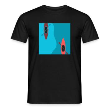 The two canoes - Männer T-Shirt - Schwarz - Vorne - AI Model Male 178 light (178cm)