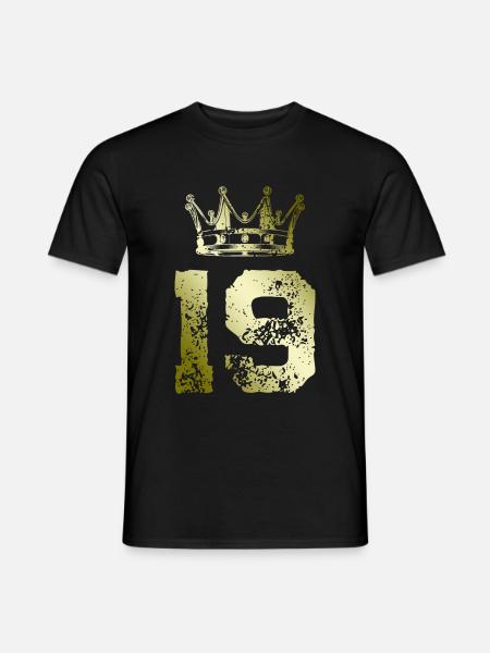 19 Couronne numérique - T-shirt homme - noir