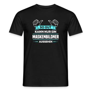 Maskenbildner Design für stolze Handwerker - Männer T-Shirt - Schwarz - Vorne - AI Model Male 178 light (178cm)