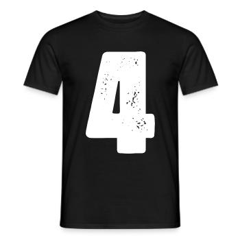 maillot à 4 chiffres - T-shirt homme - noir - Devant - AI Model Male 178 light (178cm)