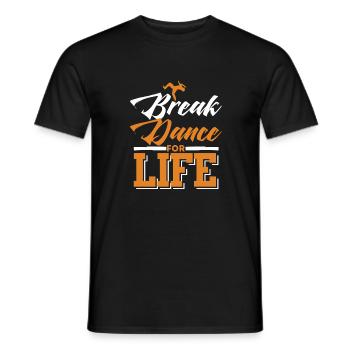 Breakdancing for life - Men's T-Shirt - black - Front - AI Model Male 178 light (178cm)