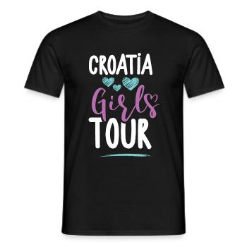 Tournée des filles en Croatie - T-shirt homme - noir - Devant - AI Model Male 178 light (178cm)