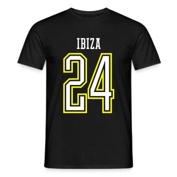 Ibiza 24 vacances 2024 - T-shirt homme - noir - Devant - AI Model Male 178 light (178cm)