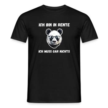 Ich bin in Rente Lustiges Ruhestand Geschenk - Männer T-Shirt - Schwarz - Vorne - AI Model Male 178 light (178cm)