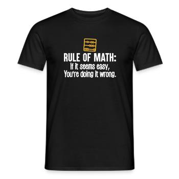 Funny Math - rule of math - Men's T-Shirt - black - Front - AI Model Male 178 light (178cm)
