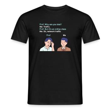 Retard dans le trafic réseau pour les jeunes fiers Pinoys - T-shirt homme - noir - Devant - AI Model Male 178 light (178cm)