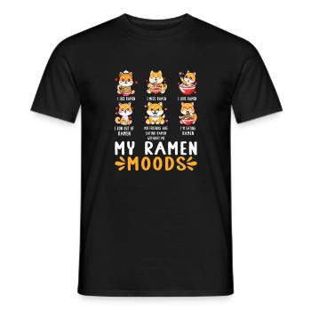 Ramen Liebhaber Shiba Inu Hund Japanische Nudeln - Männer T-Shirt - Schwarz - Vorne - AI Model Male 178 light (178cm)
