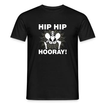 Hip Hip Hurra Hüftersatz Lustige Physiotherapie - Männer T-Shirt - Schwarz - Vorne - AI Model Male 178 light (178cm)