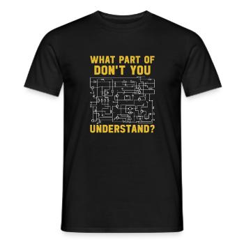 Électricien disant artisan - T-shirt homme - noir - Devant - AI Model Male 178 light (178cm)