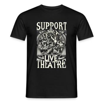 Support Live Theatre 6 - Männer T-Shirt - Schwarz - Vorne - AI Model Male 178 light (178cm)