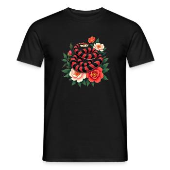 Lunar New Year - Schlange 2025 - Männer T-Shirt - Schwarz - Vorne - AI Model Male 178 light (178cm)
