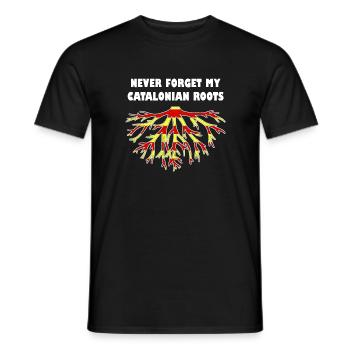 Cataluña Catalan Catalan Racines Catalogne Espagne - T-shirt homme - noir - Devant - AI Model Male 178 light (178cm)