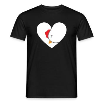 Hühnerherz-Design für Hühnerfans - Männer T-Shirt - Schwarz - Vorne - AI Model Male 178 light (178cm)