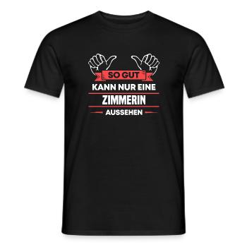 Zimmerin Design für stolze Handwerker - Männer T-Shirt - Schwarz - Vorne - AI Model Male 178 light (178cm)