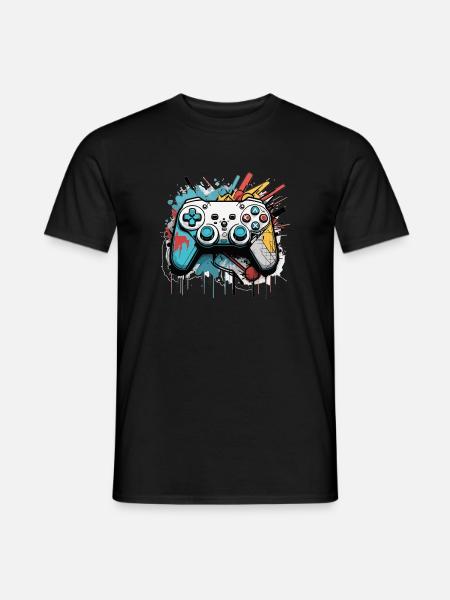 grafitti Controller - Männer T-Shirt - Schwarz