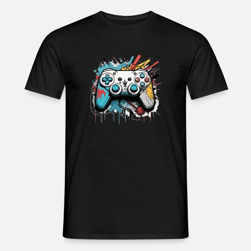 grafitti Controller - Männer T-Shirt - Schwarz