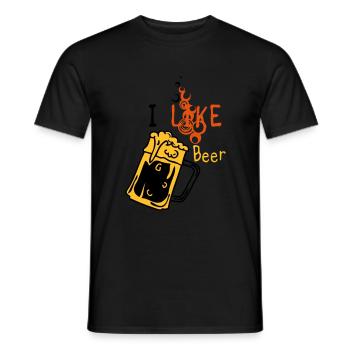 i like beer biere chope alcool humour - T-shirt homme - noir - Devant - AI Model Male 178 light (178cm)