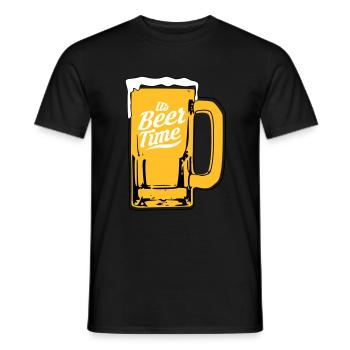 Beer design - Men's T-Shirt - black - Front - AI Model Male 178 light (178cm)