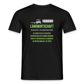 Landwirt Landwirtschaft Bauernhof Bauer Shirt - Männer T-Shirt - Schwarz - Vorne - AI Model Male 178 light (178cm)