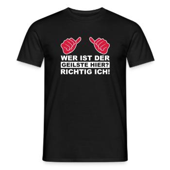 Party shirt - Männer T-Shirt - Schwarz - Vorne - AI Model Male 178 light (178cm)