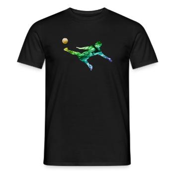 Colourful footballer - Men's T-Shirt - black - Front - AI Model Male 178 light (178cm)