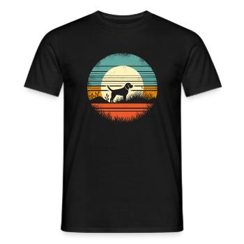 Vintage Sunset Beagle - Männer T-Shirt - Schwarz - Vorne - AI Model Male 178 light (178cm)