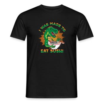 Amateur de cuisine japonaise, on m’a fait manger des sushis - T-shirt homme - noir - Devant - AI Model Male 178 light (178cm)