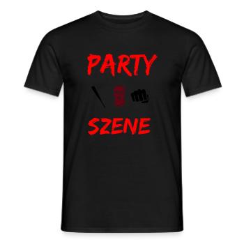 Party Szene - Männer T-Shirt - Schwarz - Vorne - AI Model Male 178 light (178cm)