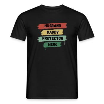 Husband Daddy Daddy Gift - Men's T-Shirt - black - Front - AI Model Male 178 light (178cm)