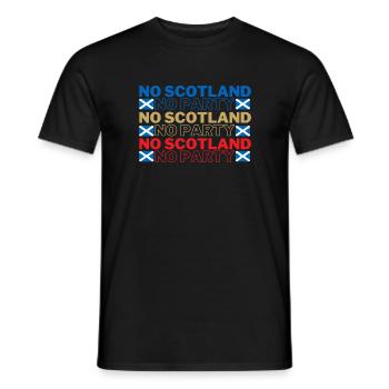 NO SCOTLAND NO PARTY, Football, Euros - Men's T-Shirt - black - Front - AI Model Male 178 light (178cm)