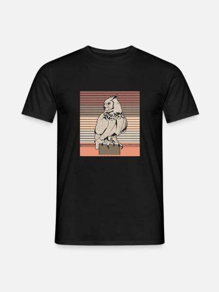 Uhu - Männer T-Shirt - Schwarz