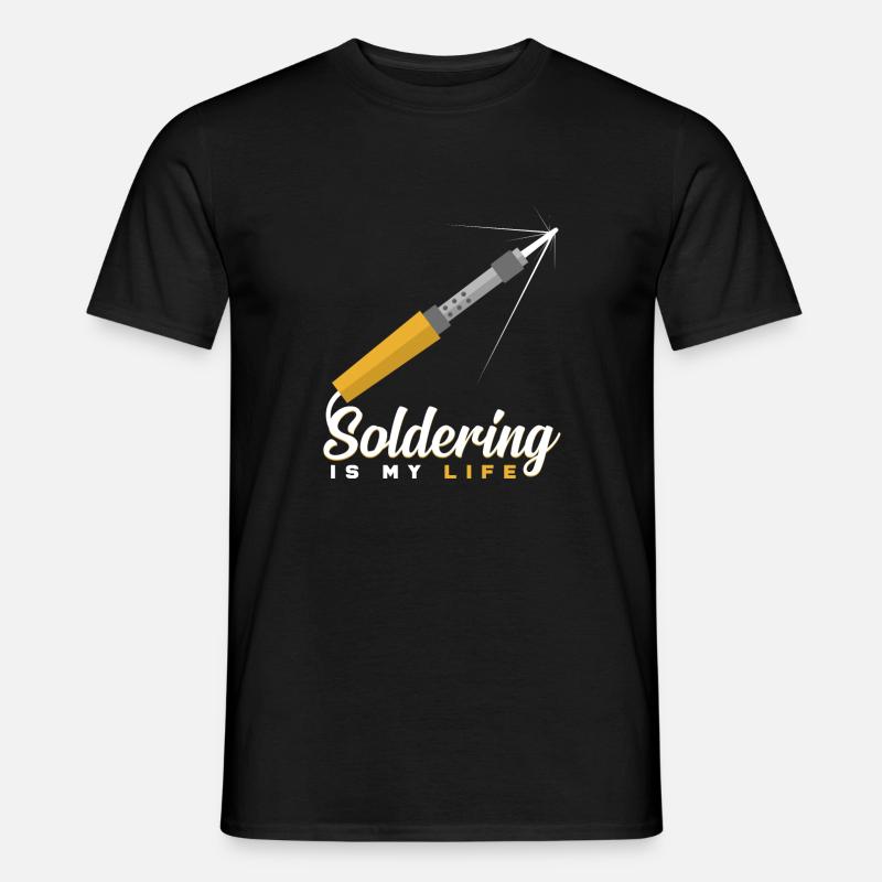 Löten - Männer T-Shirt - Schwarz