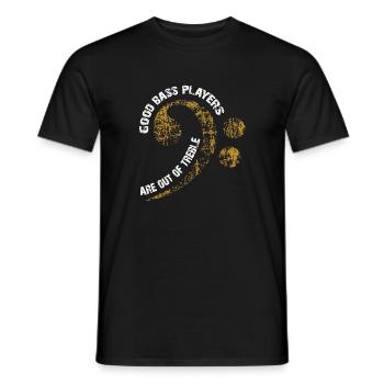 Clé de bas avec sort - T-shirt homme - noir - Devant - AI Model Male 178 light (178cm)